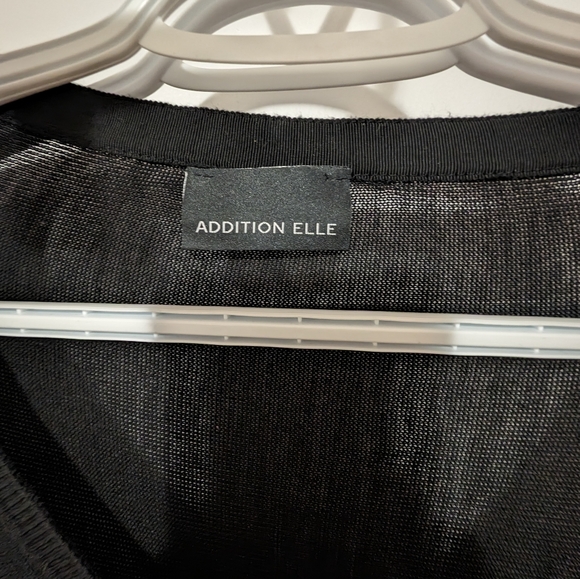 Black plus size knit poncho.  One size - Picture 2 of 2